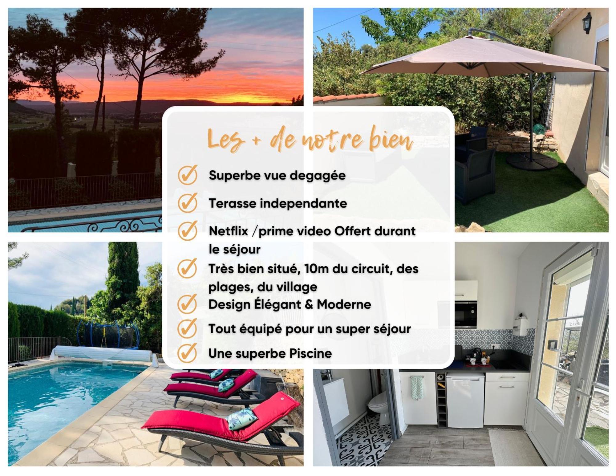Dependance Neuve Entre Mer Et Nature, Climatisee Avec Vue Le Castellet  Exterior foto